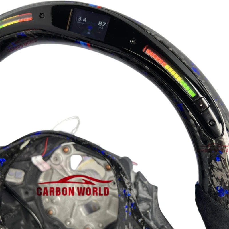 LED Steering Wheel for BMW G80 G82 M3 M4 Forged Carbon Steering Wheel LED