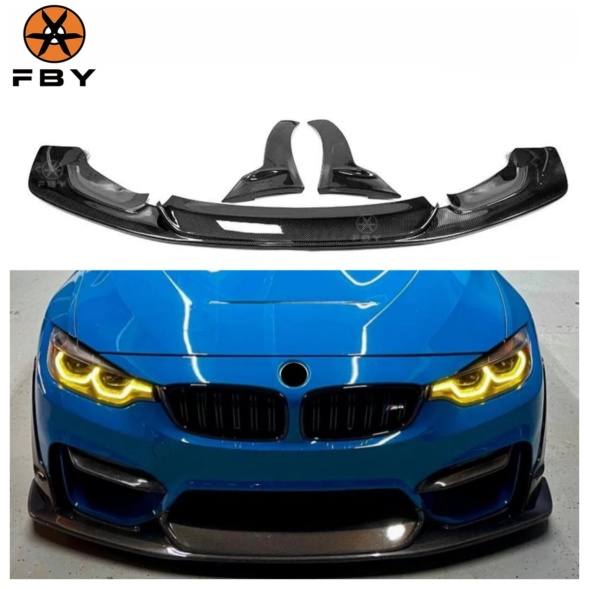 Carbon Fiber Front Bumper Lip for BMW F80 M3 F82 M4  2014-2019