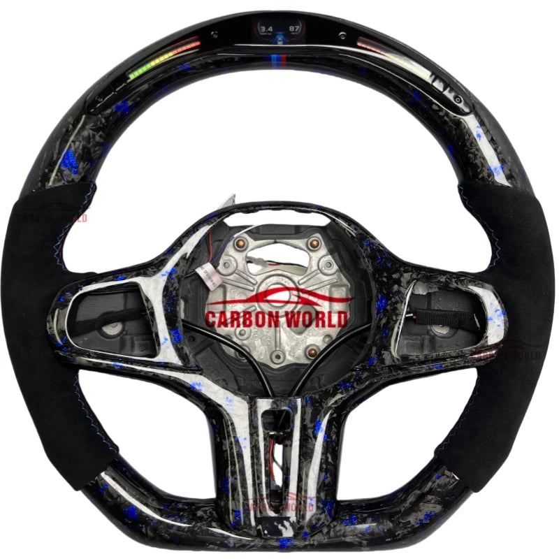 LED Steering Wheel for BMW G80 G82 M3 M4 Forged Carbon Steering Wheel LED