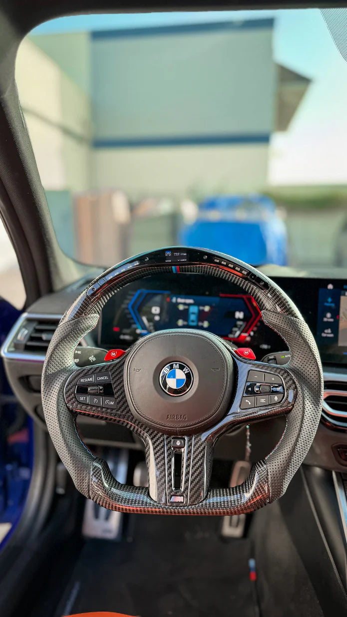 LED Steering Wheel for BMW G80 G82 M3 M4 Forged Carbon Steering Wheel LED