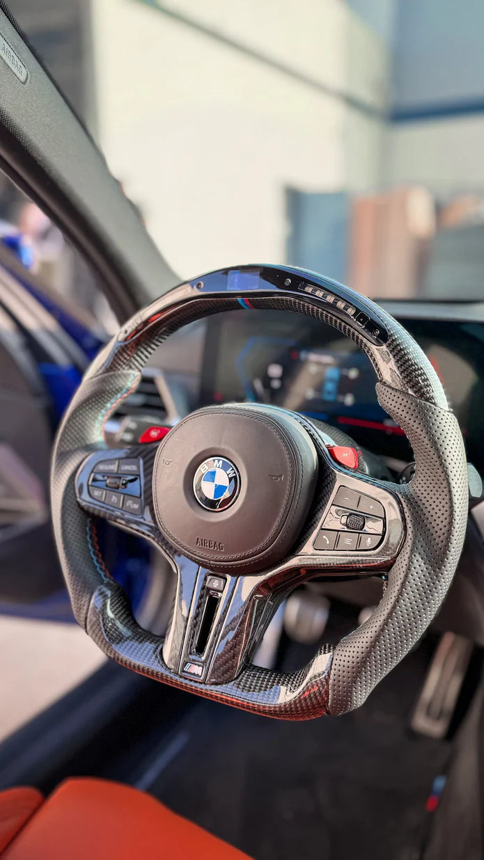 LED Steering Wheel for BMW G80 G82 M3 M4 Forged Carbon Steering Wheel LED